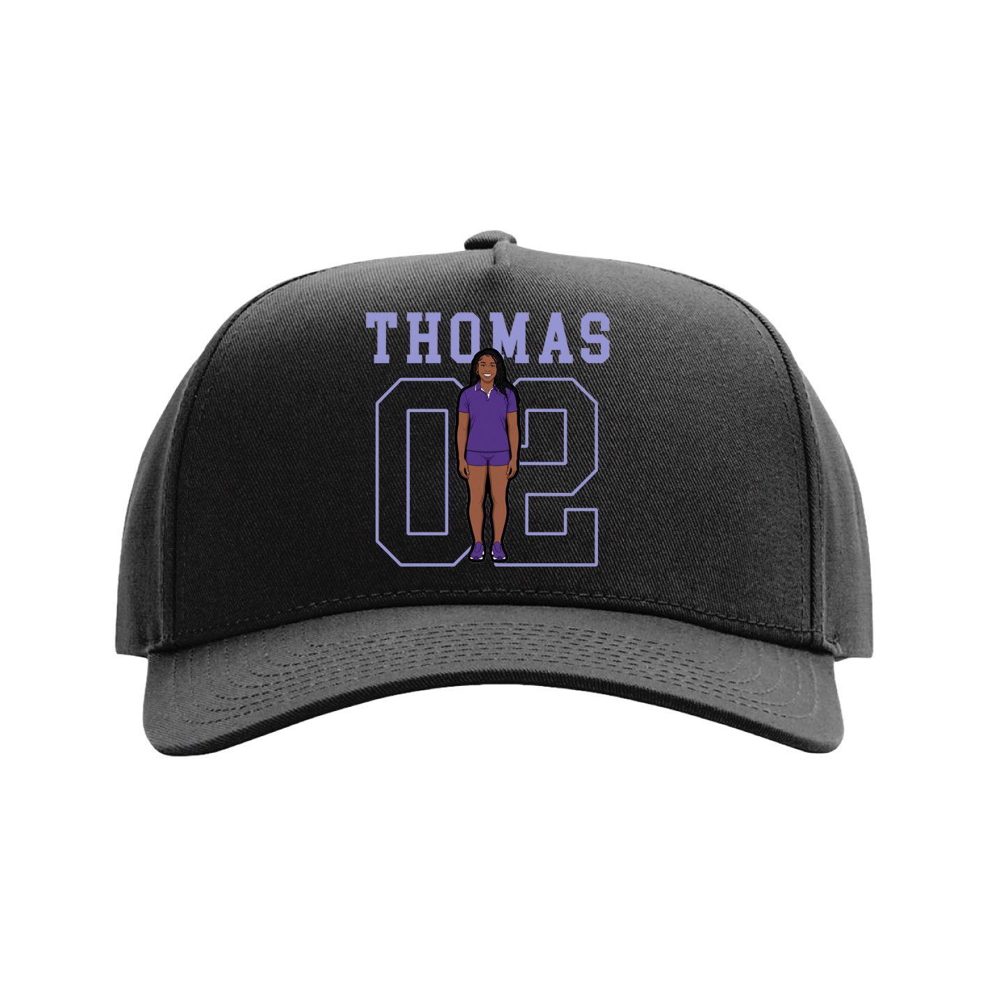 Full Fabric Five-Panel Champ Cap — Shirsey in Black