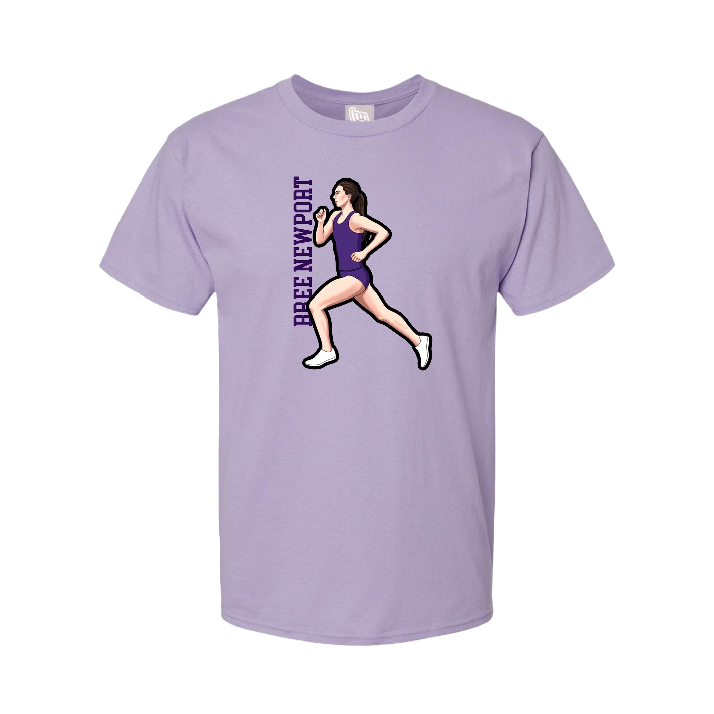Tee — Name Vertical in Purple
