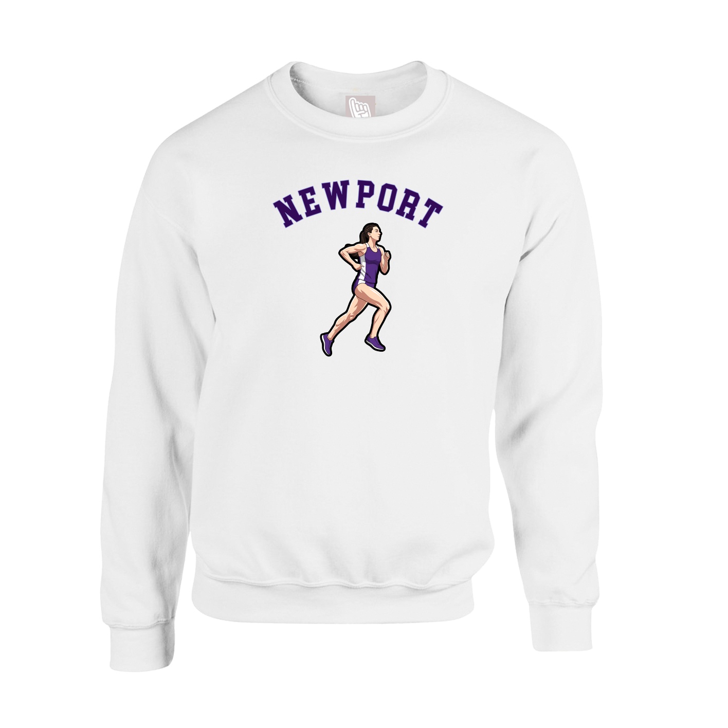 Fleece Crew — Shirsey Arch in White