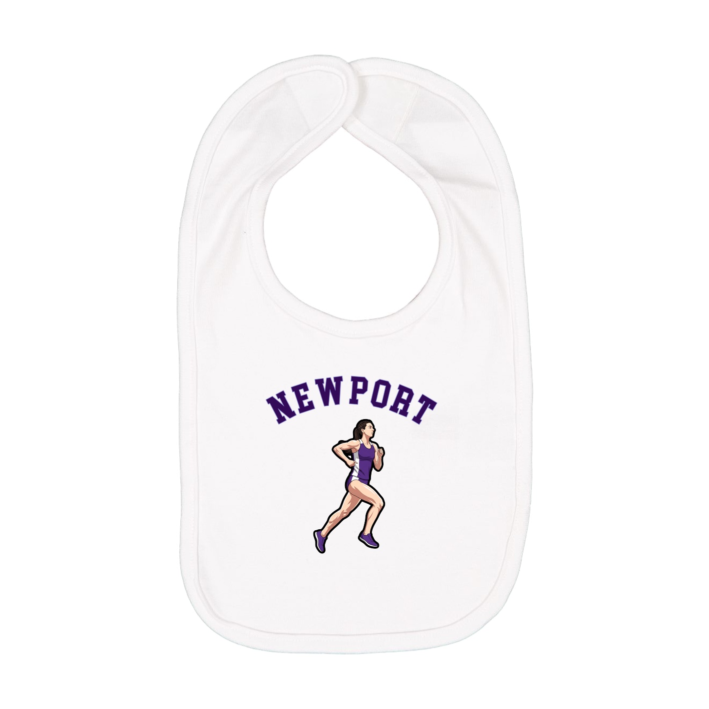 Infant Bib — Shirsey Arch in White