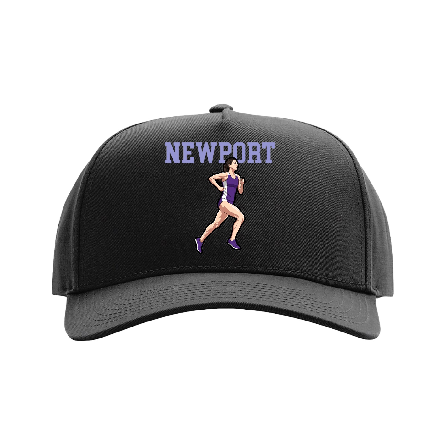 Full Fabric Five-Panel Champ Cap — Shirsey in Black
