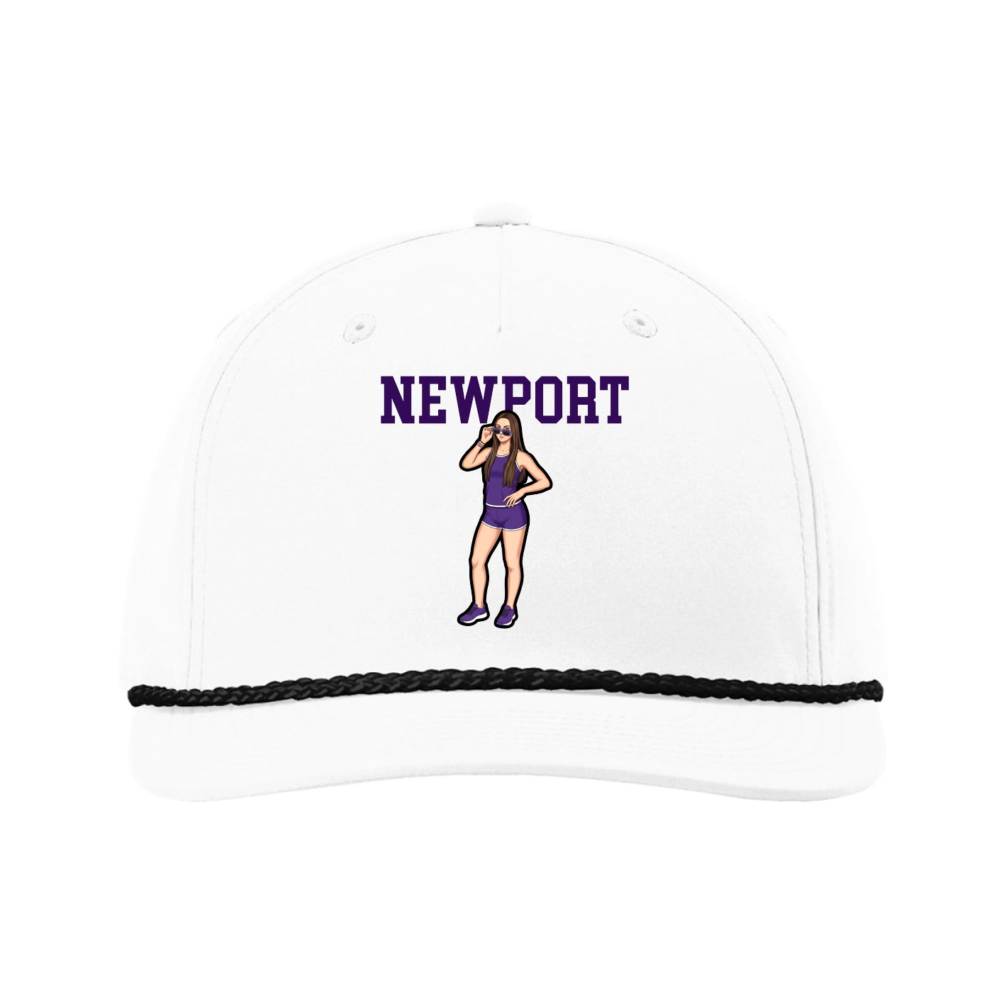 Five-Panel Classic Rope Cap — Shirsey in White