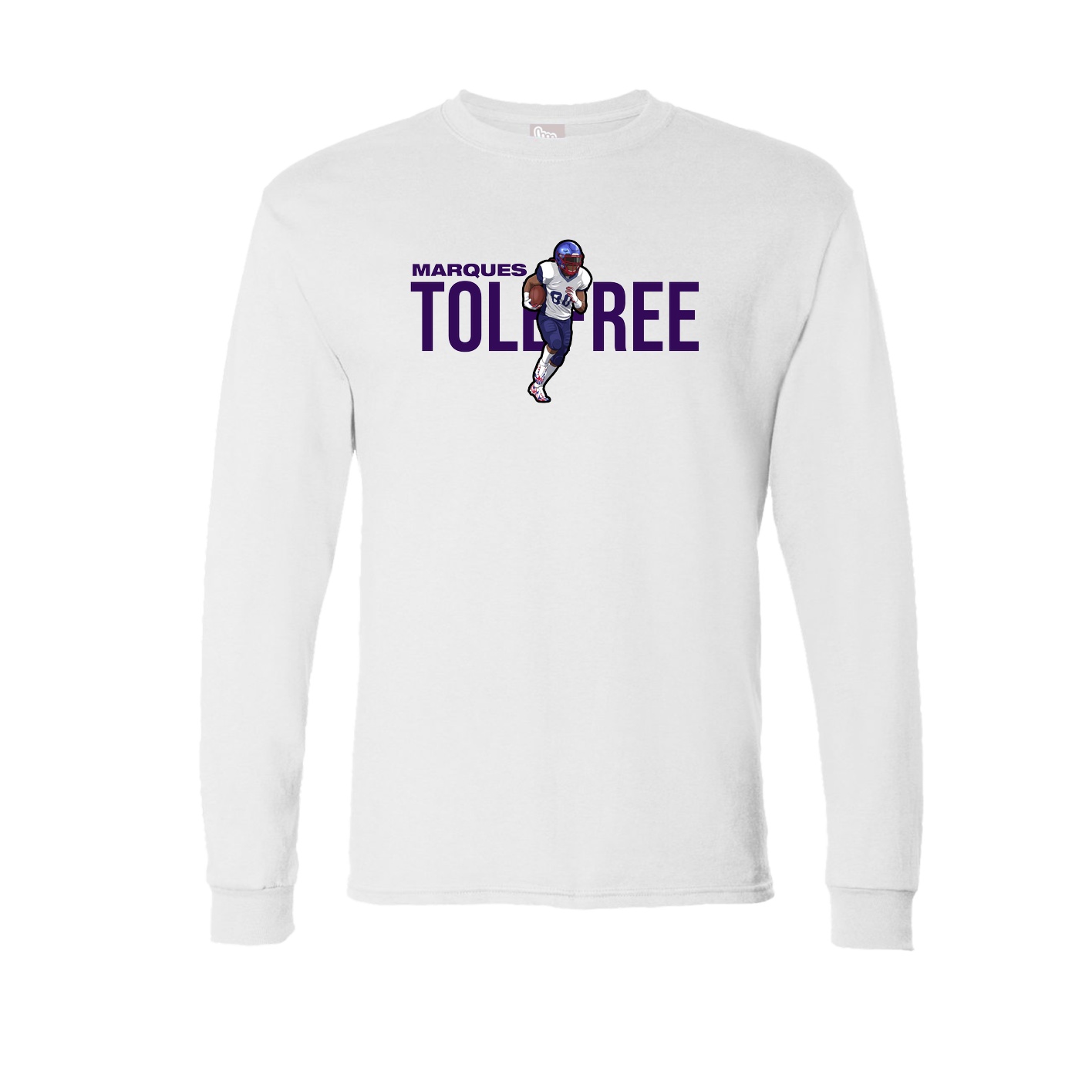 Long Sleeve Tee — Player Name in White