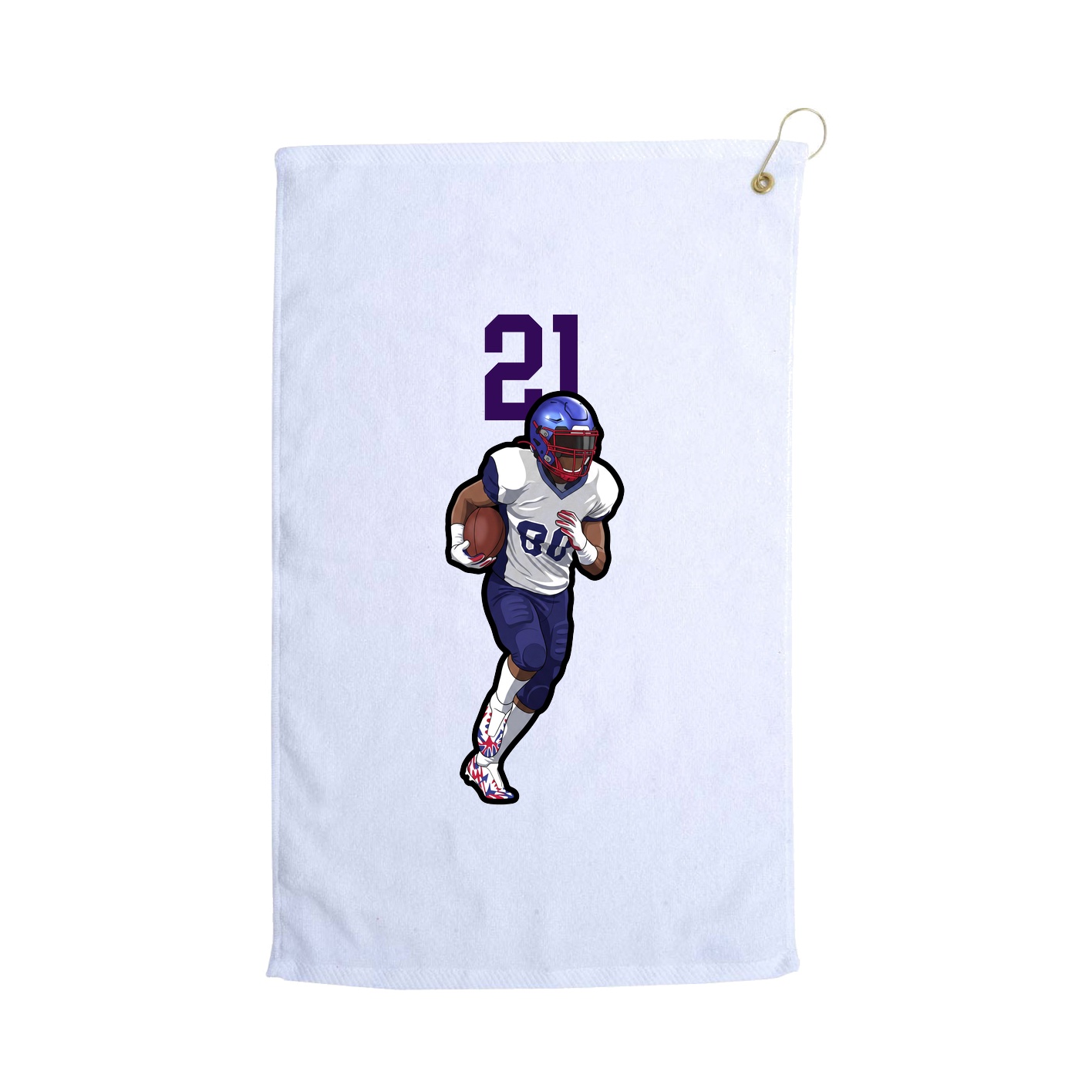 Golf Towel — Number Top in White
