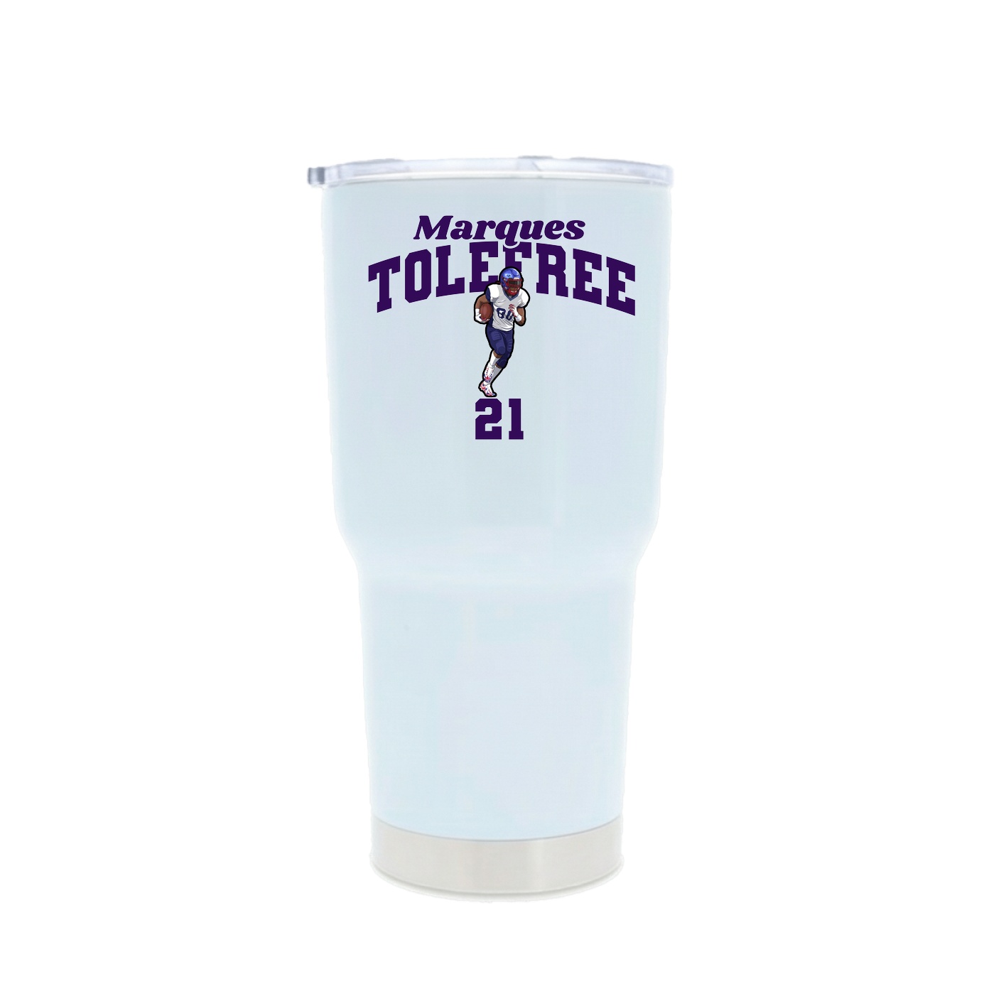 30oz Stainless Steel Tumbler — Signature Arch in White