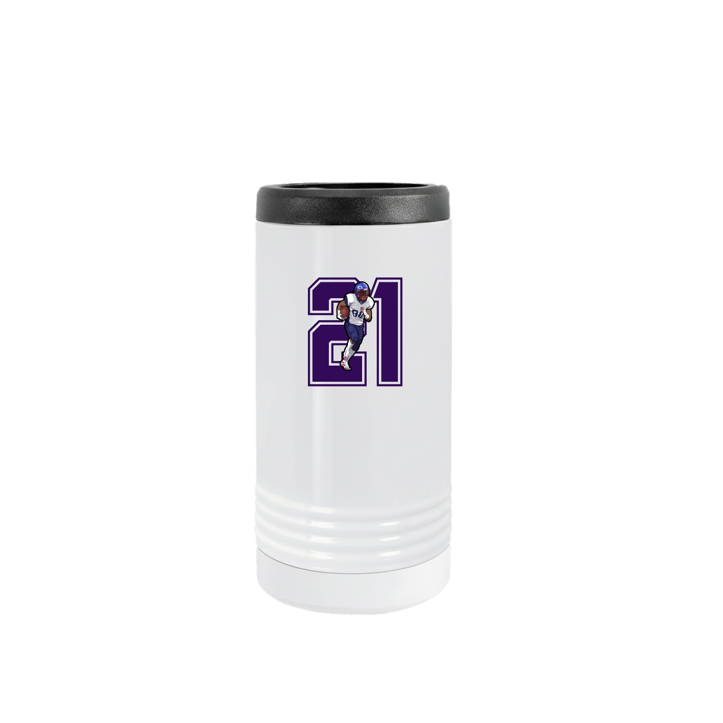 Slim Beverage Holder — Number in White