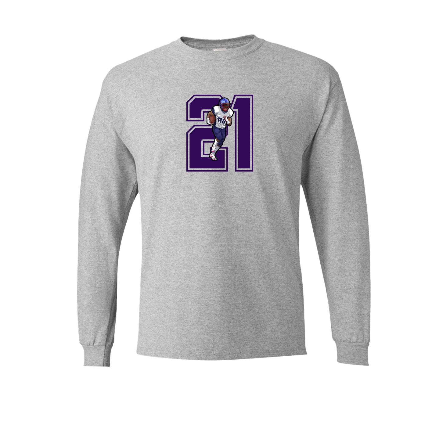 Long Sleeve Tee — Number in Grey
