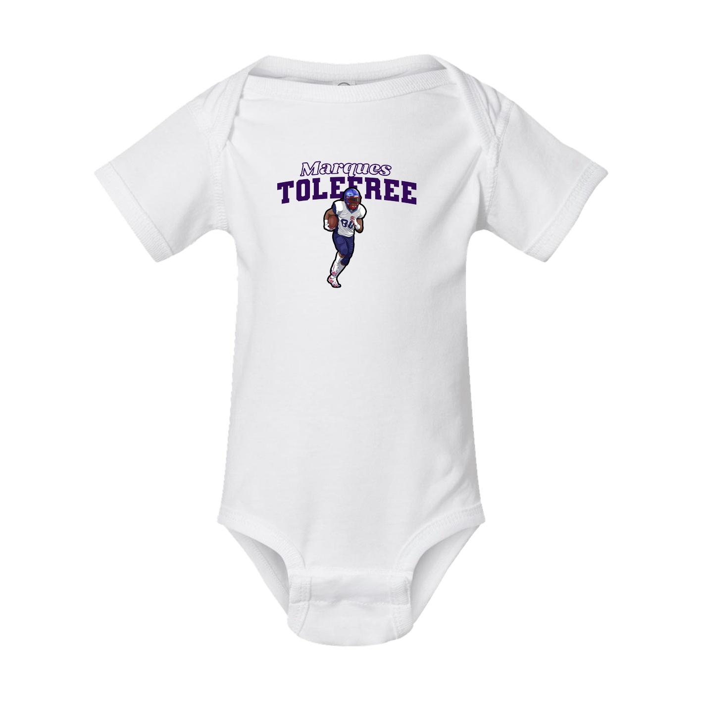 Baby Onesie — Name Arch in White