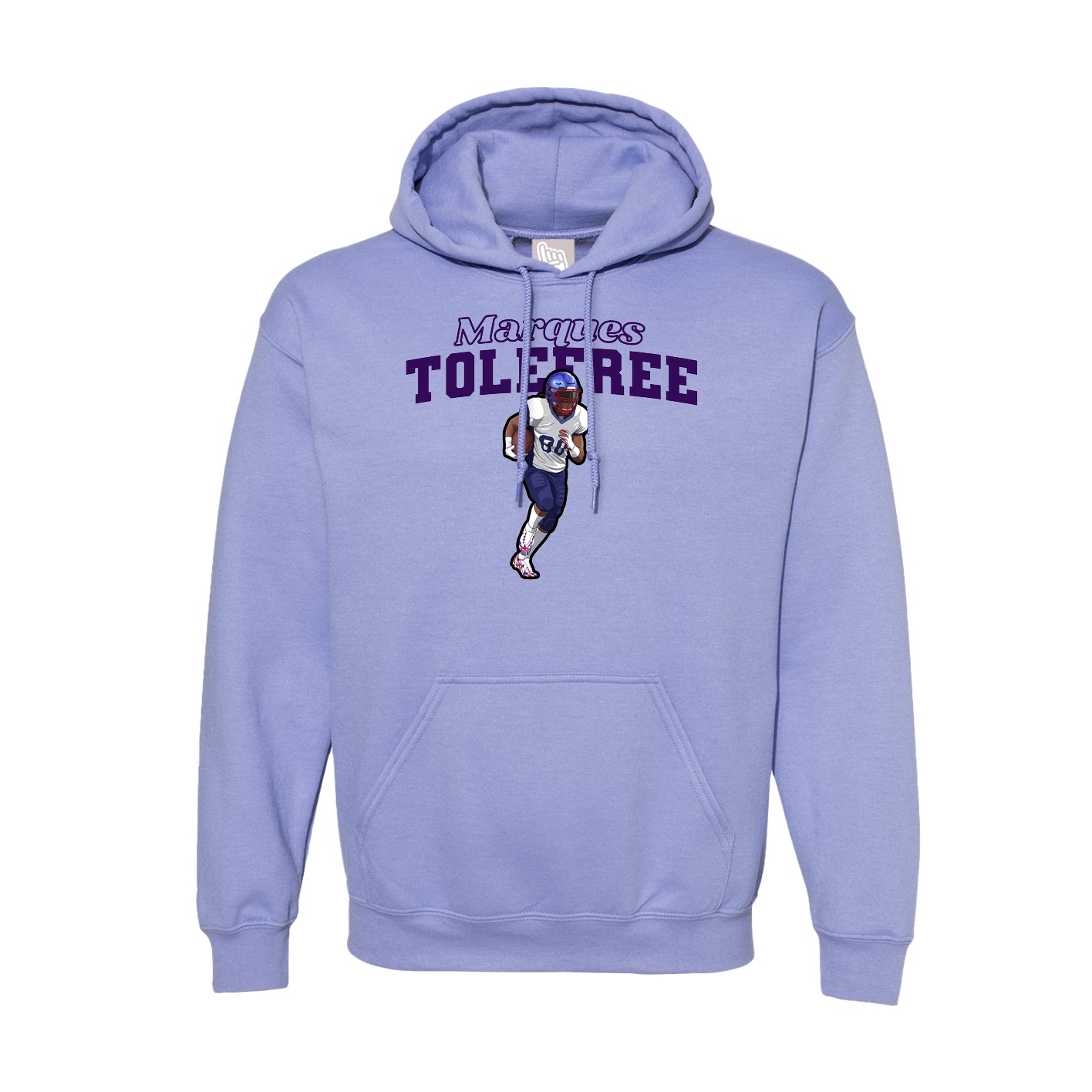Hoodie — Name Arch in Purple