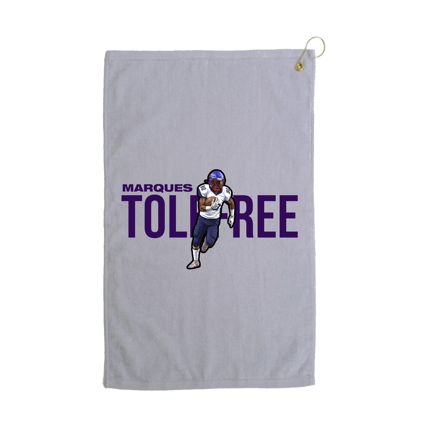 Golf Towel — Player Name in Grey