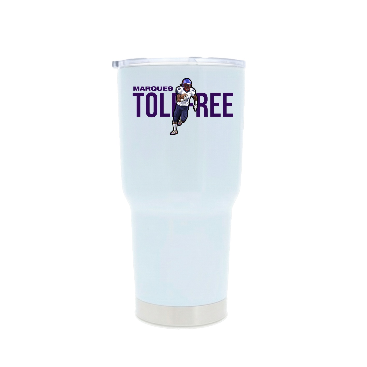 30oz Stainless Steel Tumbler — Player Name in White