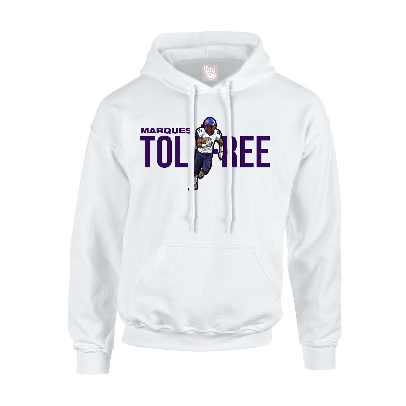 Youth Hoodie — Player Name in White