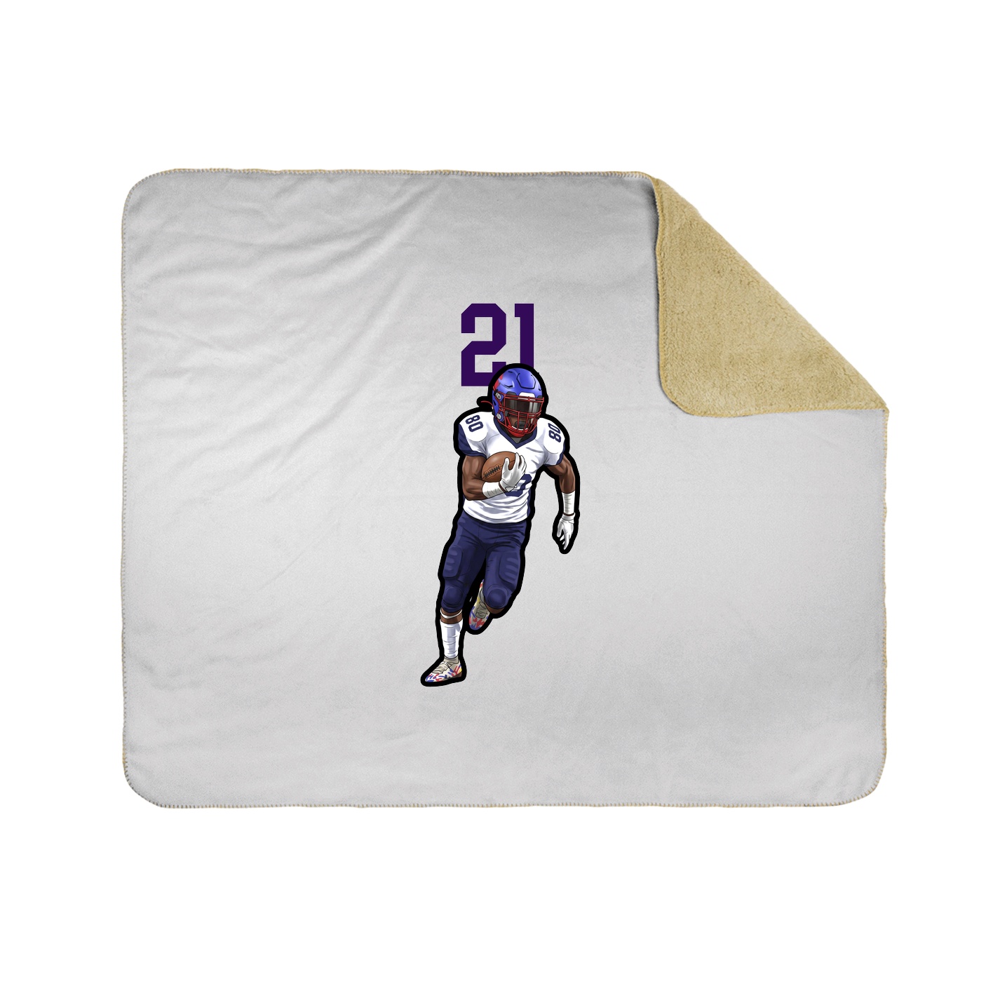 Throw Blanket — Number Top in White