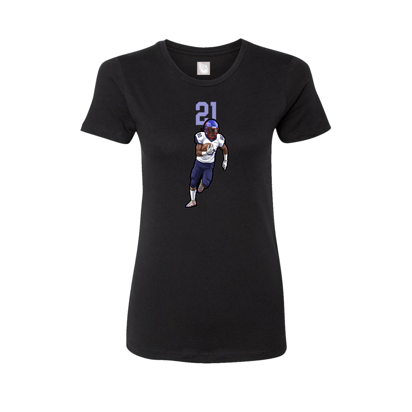 Womens Tee — Number Top in Black