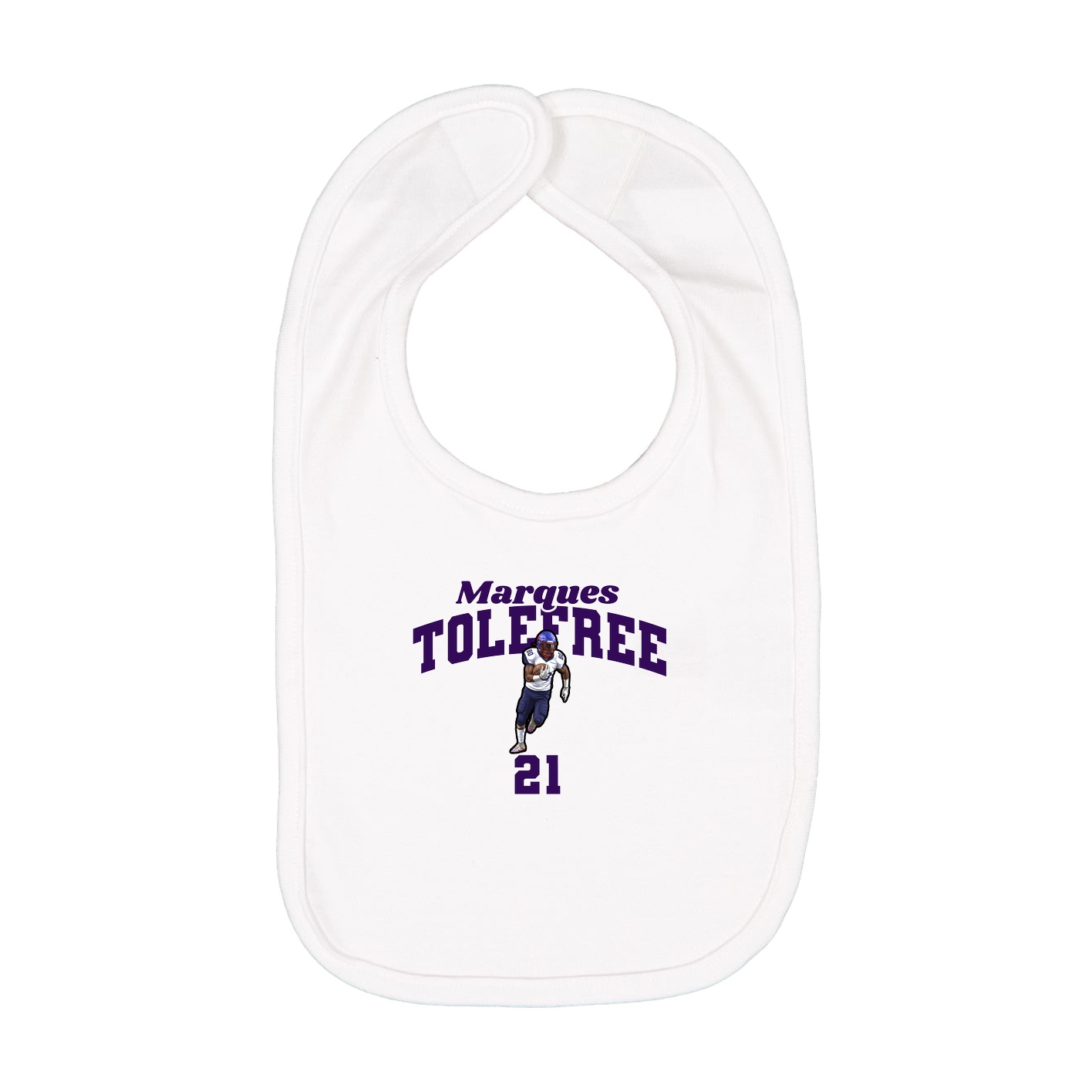Infant Bib — Signature Arch in White
