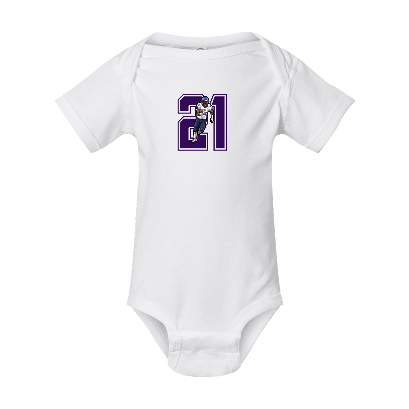 Baby Onesie — Number in White