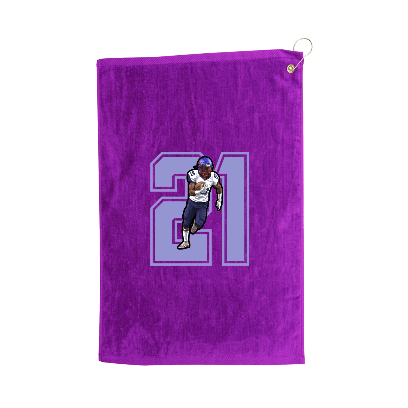 Golf Towel — Number in Purple