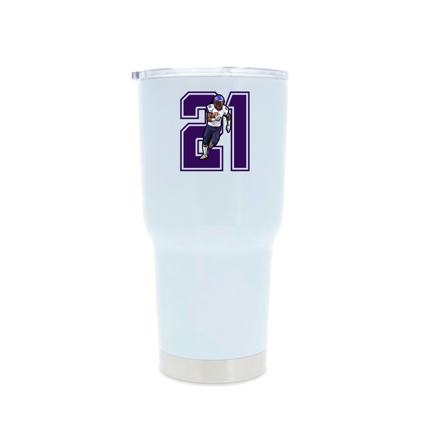 30oz Stainless Steel Tumbler — Number in White