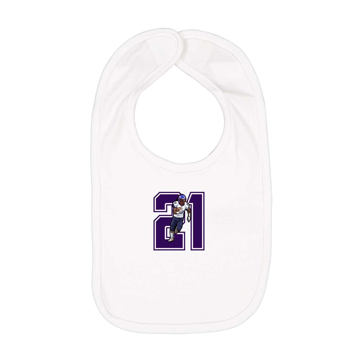 Infant Bib — Number in White