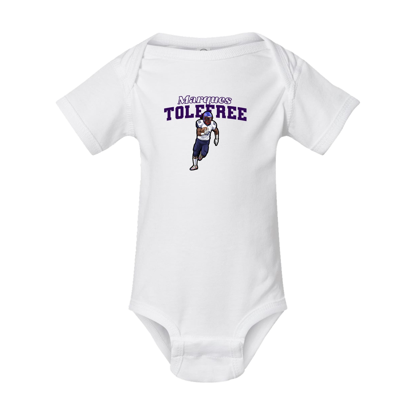 Baby Onesie — Name Arch in White