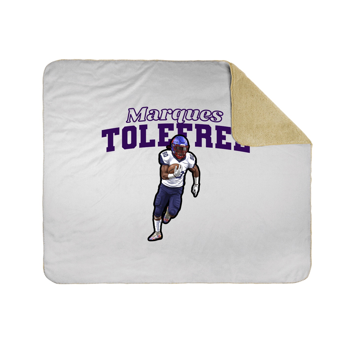 Throw Blanket — Name Arch in White