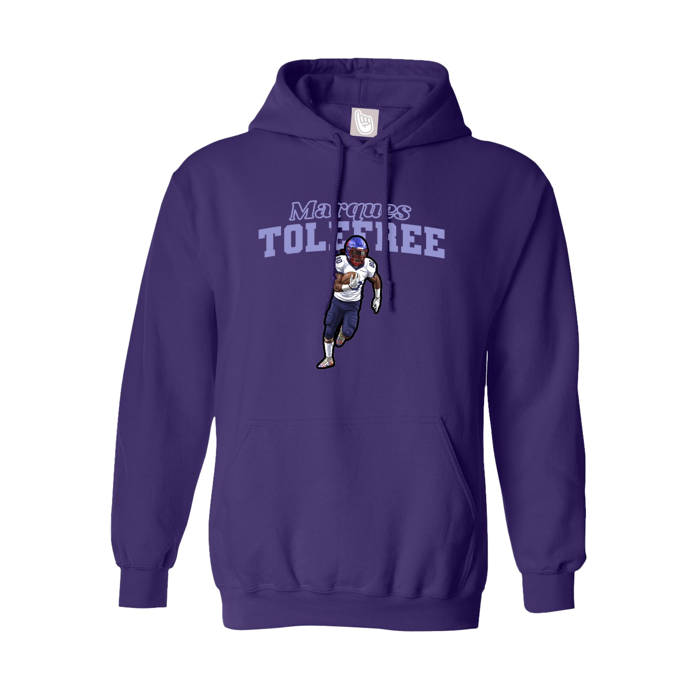Hoodie — Name Arch in Purple