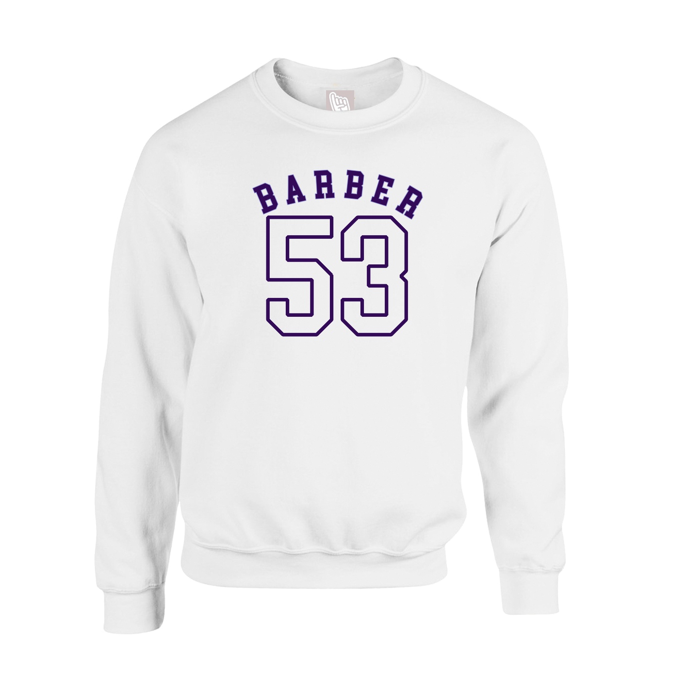 Fleece Crew — Shirsey Arch in White
