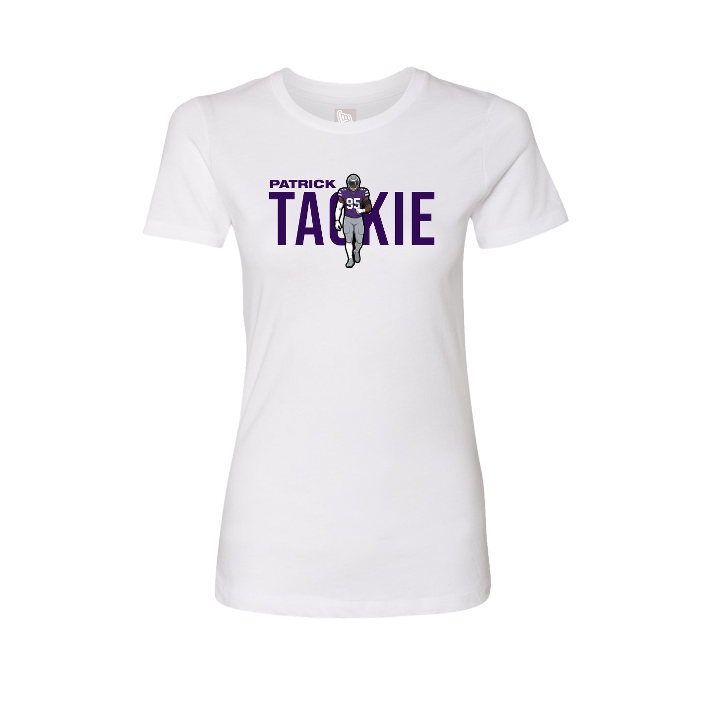 Fitted Women's Tee — Player Name in White