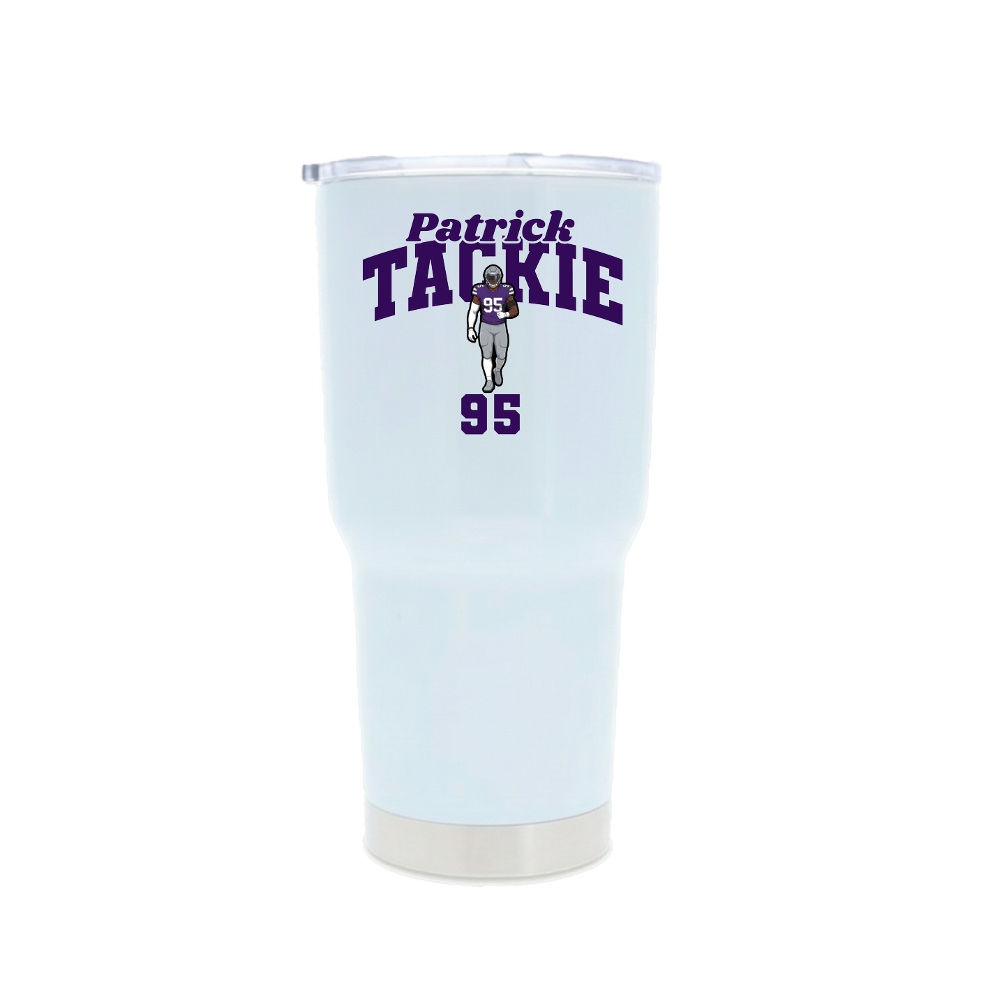 30oz Stainless Steel Tumbler — Signature Arch in White