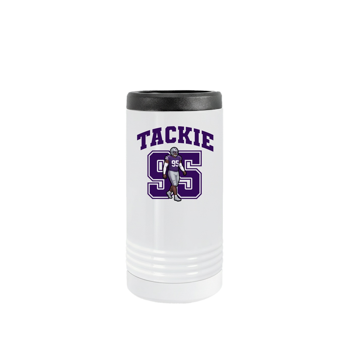 Slim Beverage Holder — Number in White