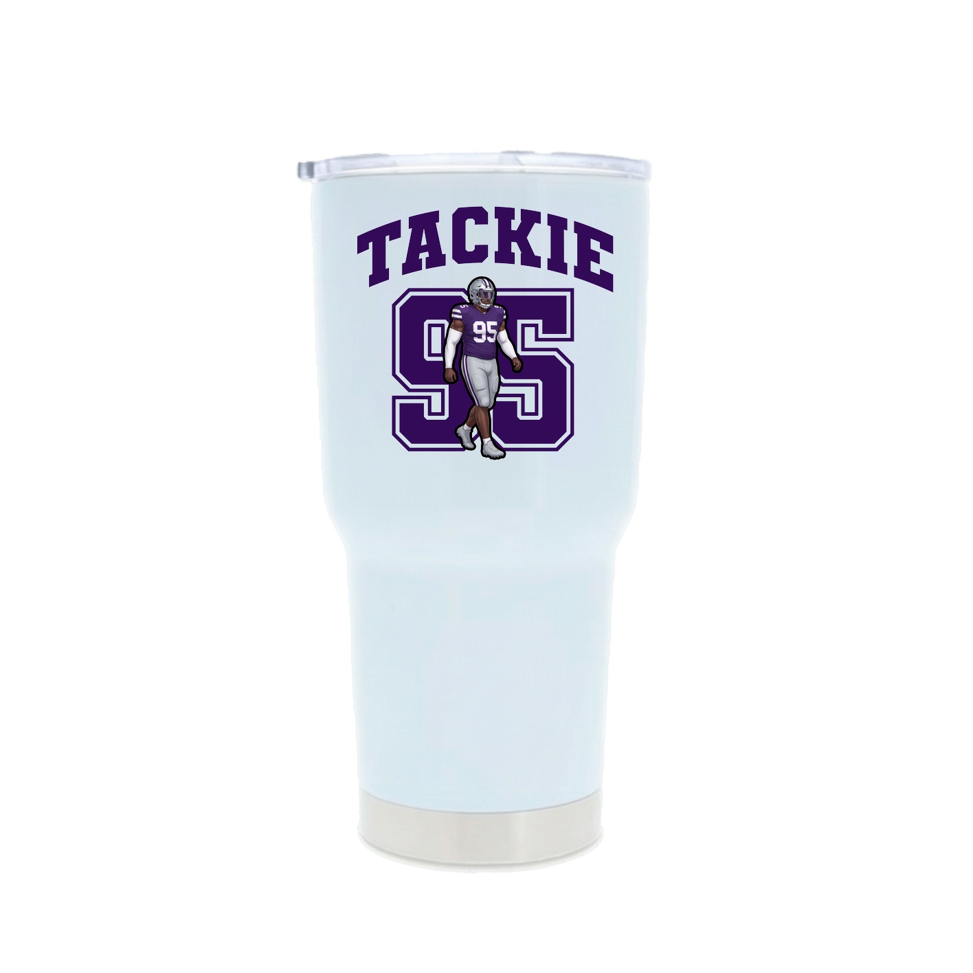 30oz Stainless Steel Tumbler — Number in White