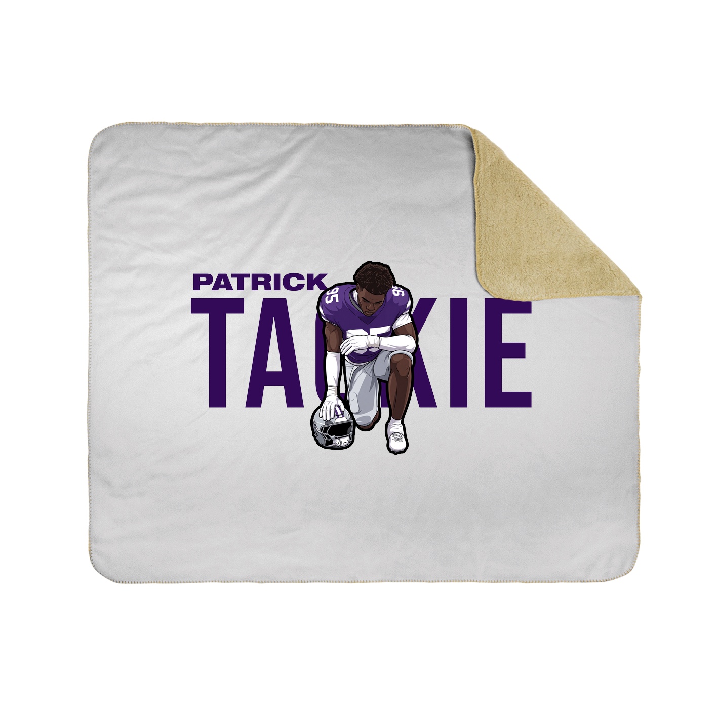 Throw Blanket — Player Name in White