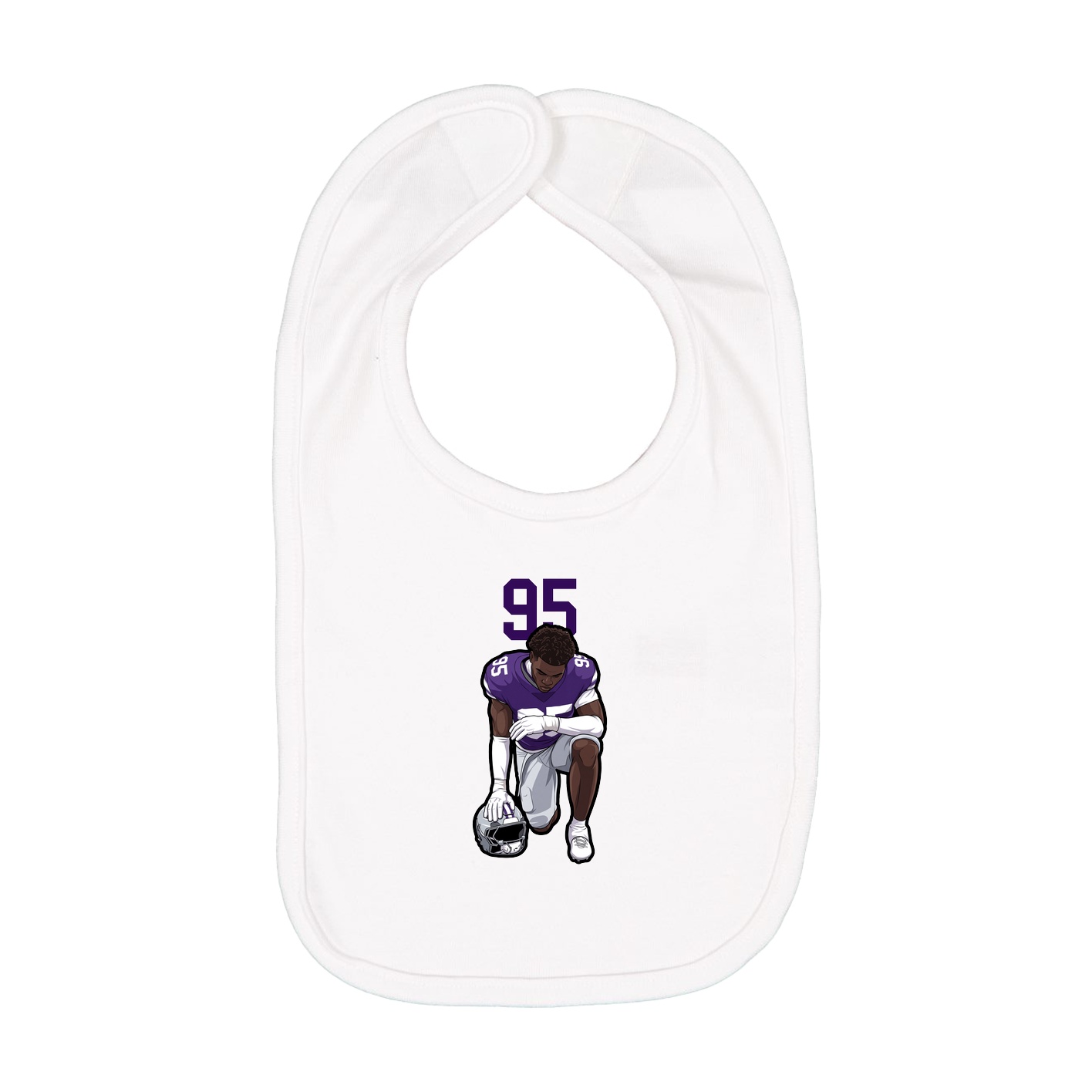 Infant Bib — Number Top in White