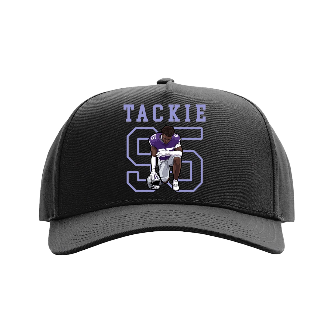 Full Fabric Five-Panel Champ Cap — Shirsey in Black