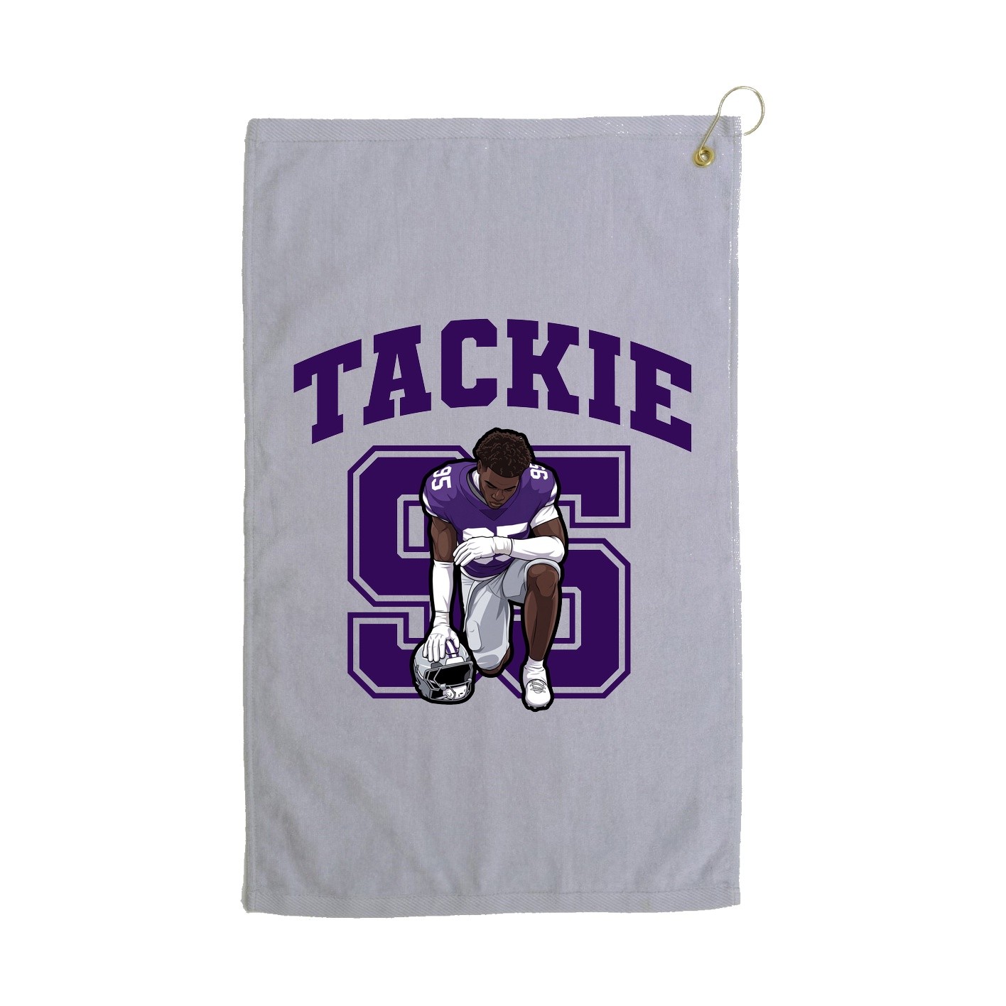 Golf Towel — Number in Grey