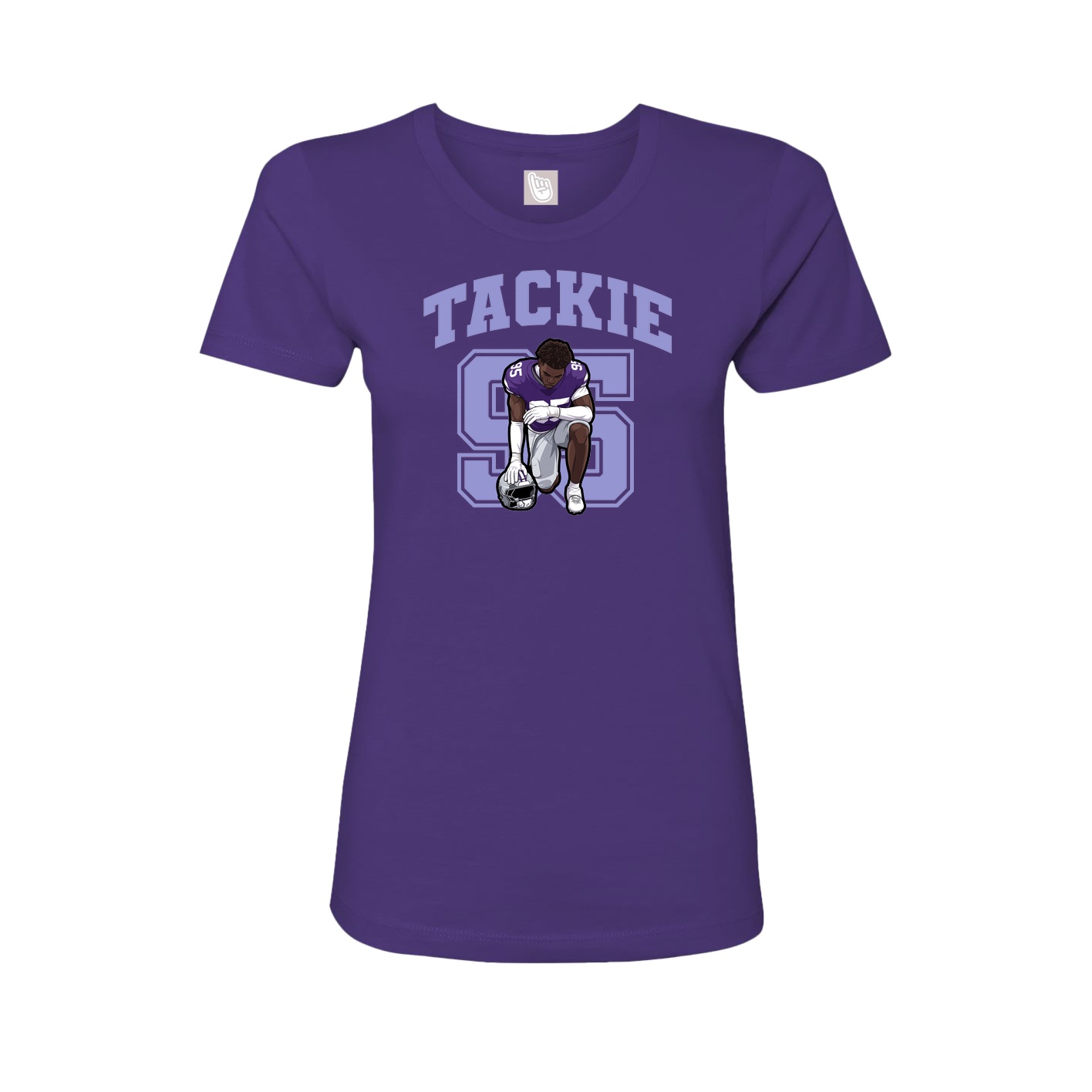 Fitted Women's Tee — Number in Purple