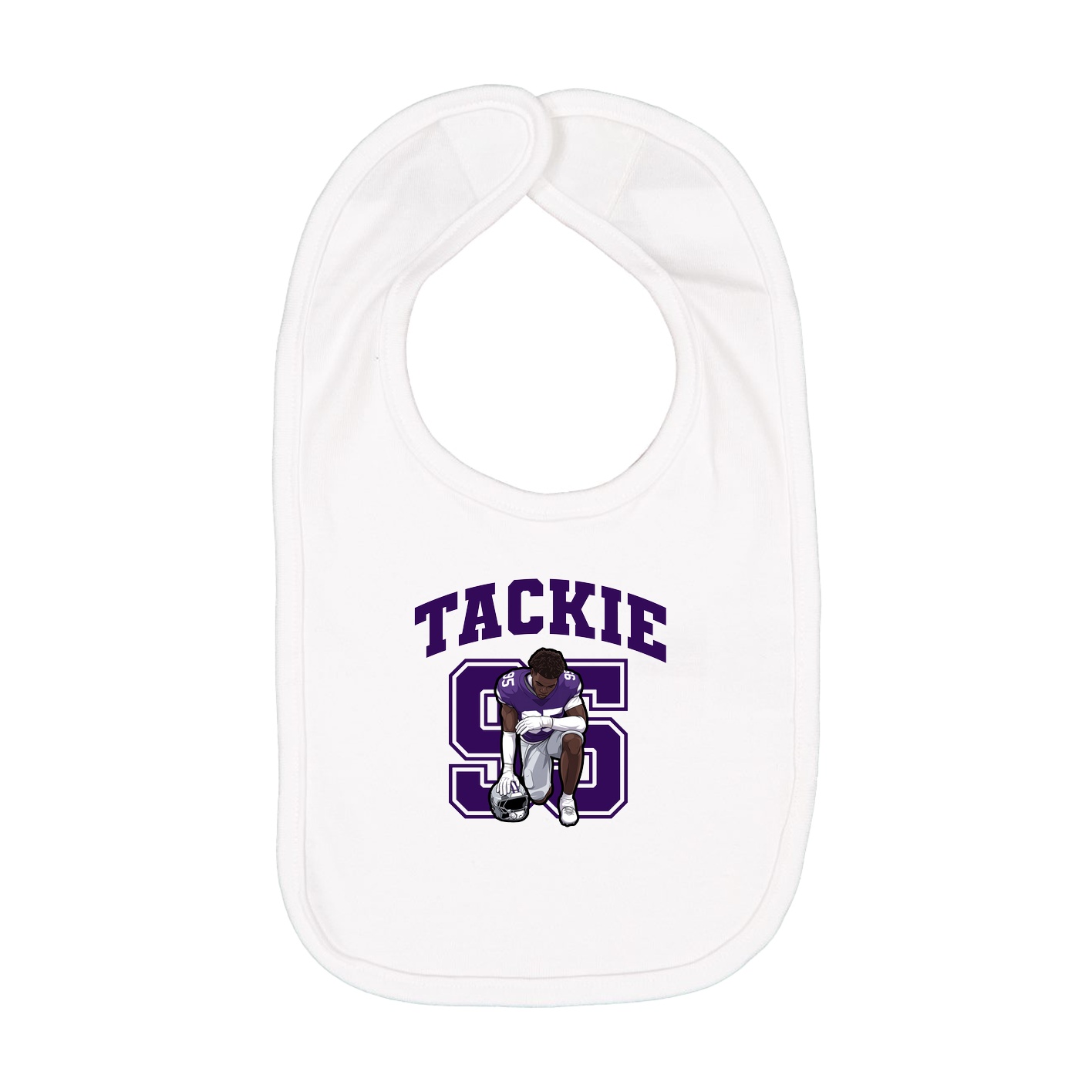 Infant Bib — Number in White