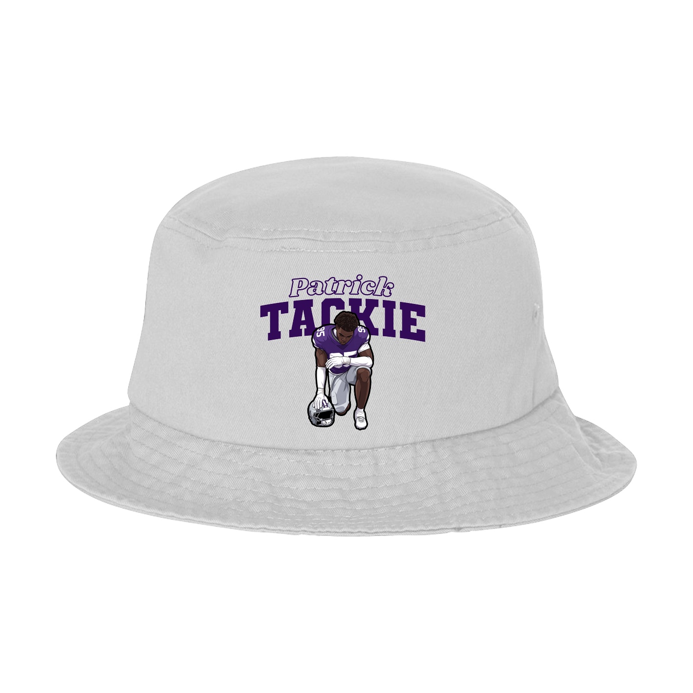 Bucket Cap — Name Arch in White