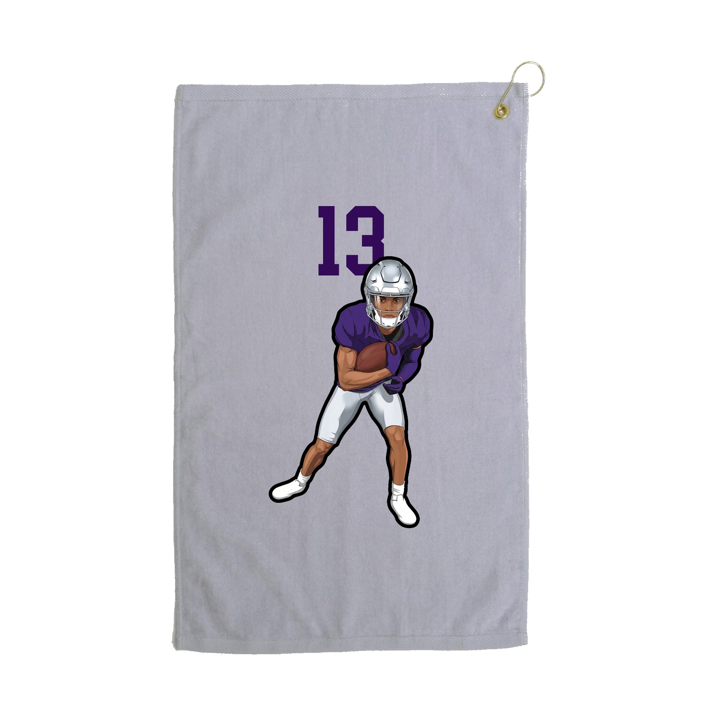 Golf Towel — Number Top in Grey