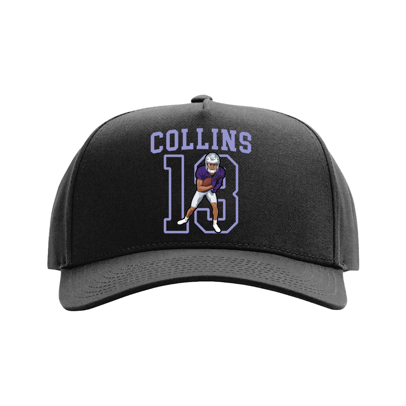 Full Fabric Five-Panel Champ Cap — Shirsey in Black