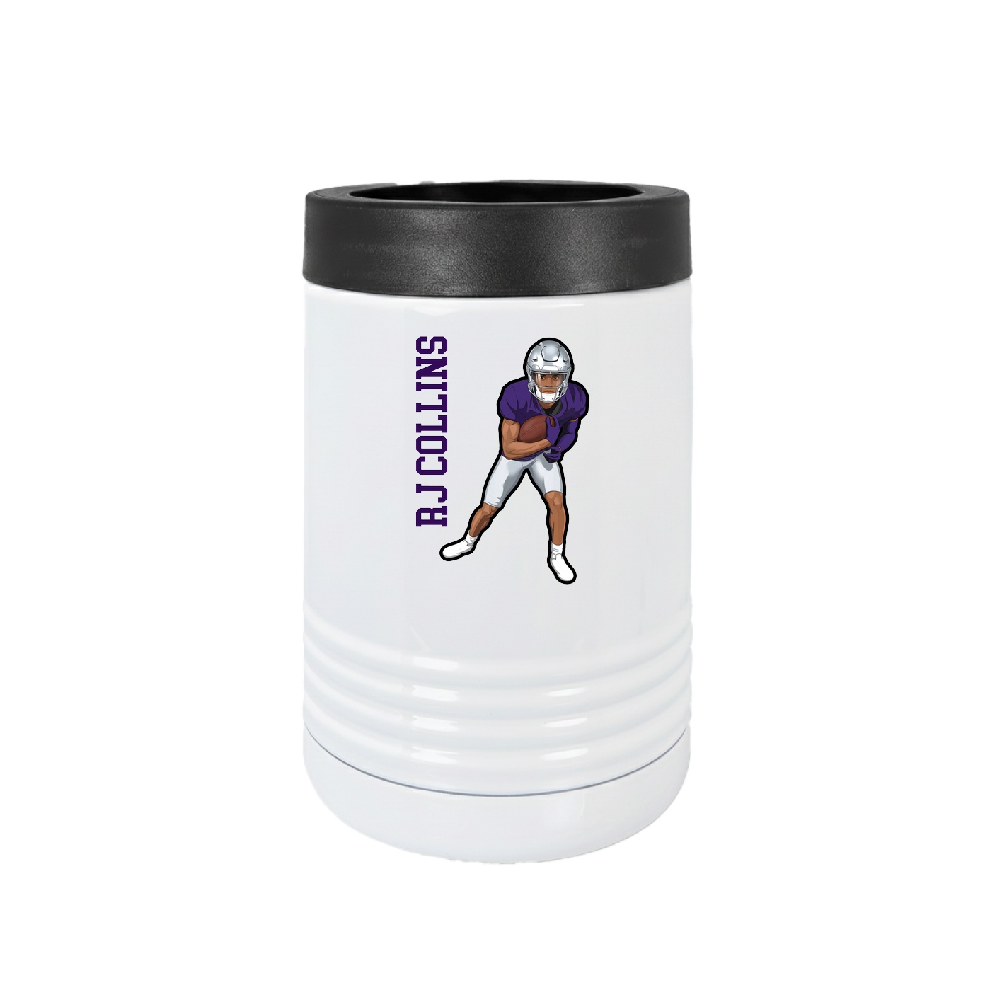 Beverage Holder — Name Vertical in White