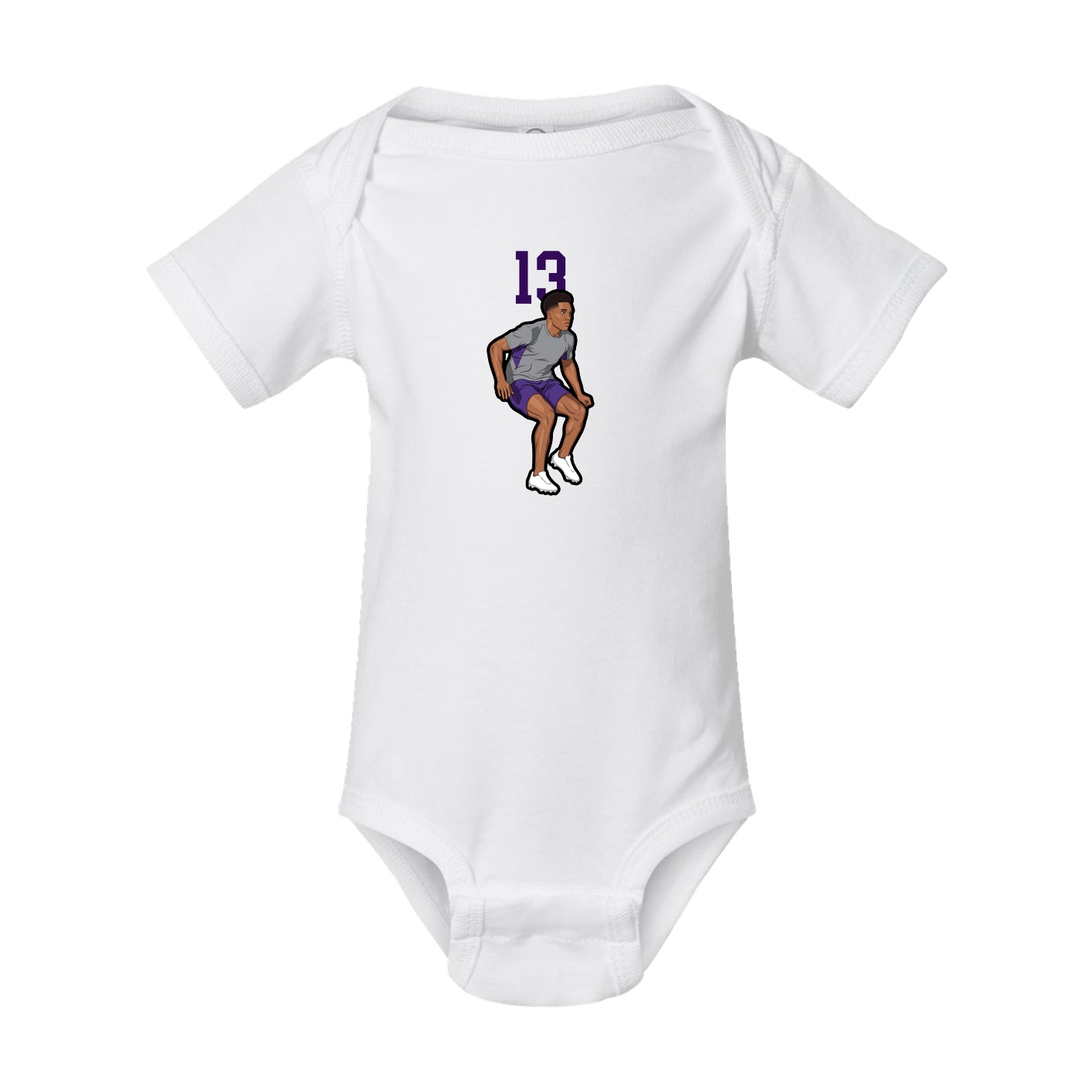 Baby Onesie — Number Top in White