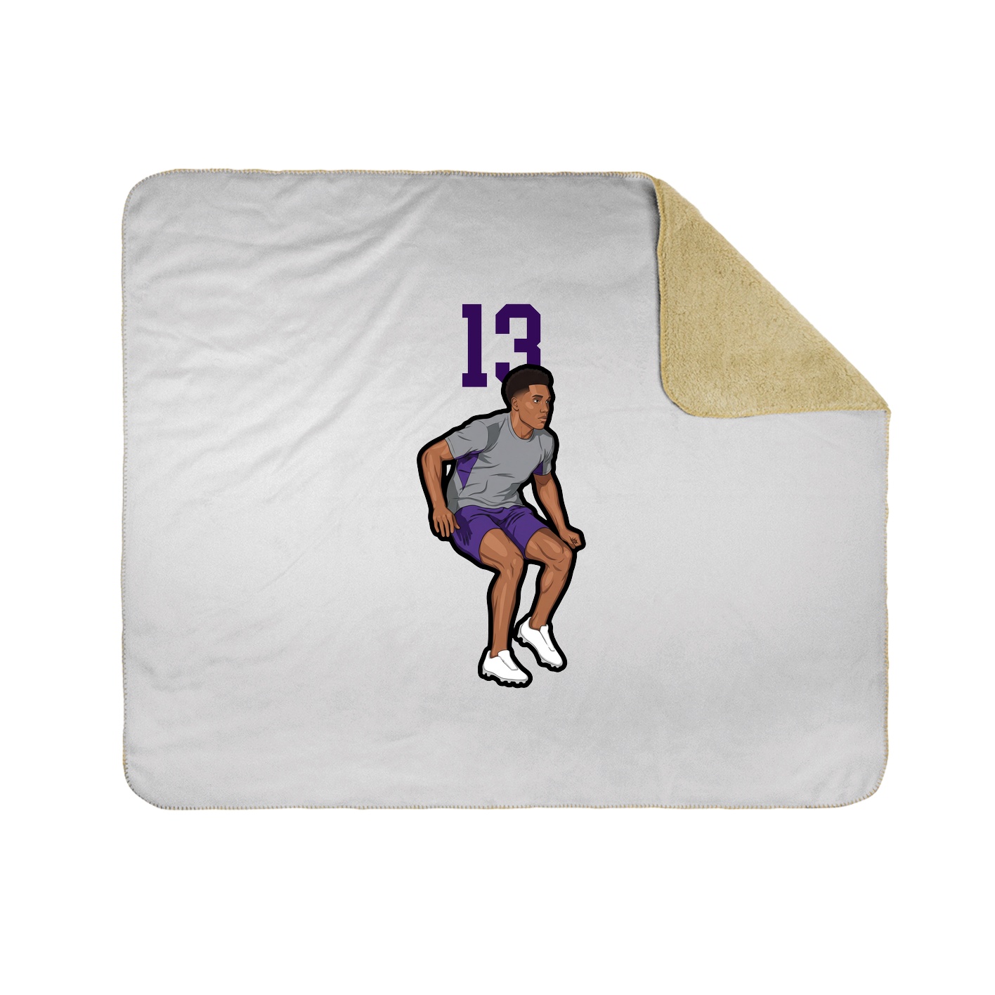Throw Blanket — Number Top in White