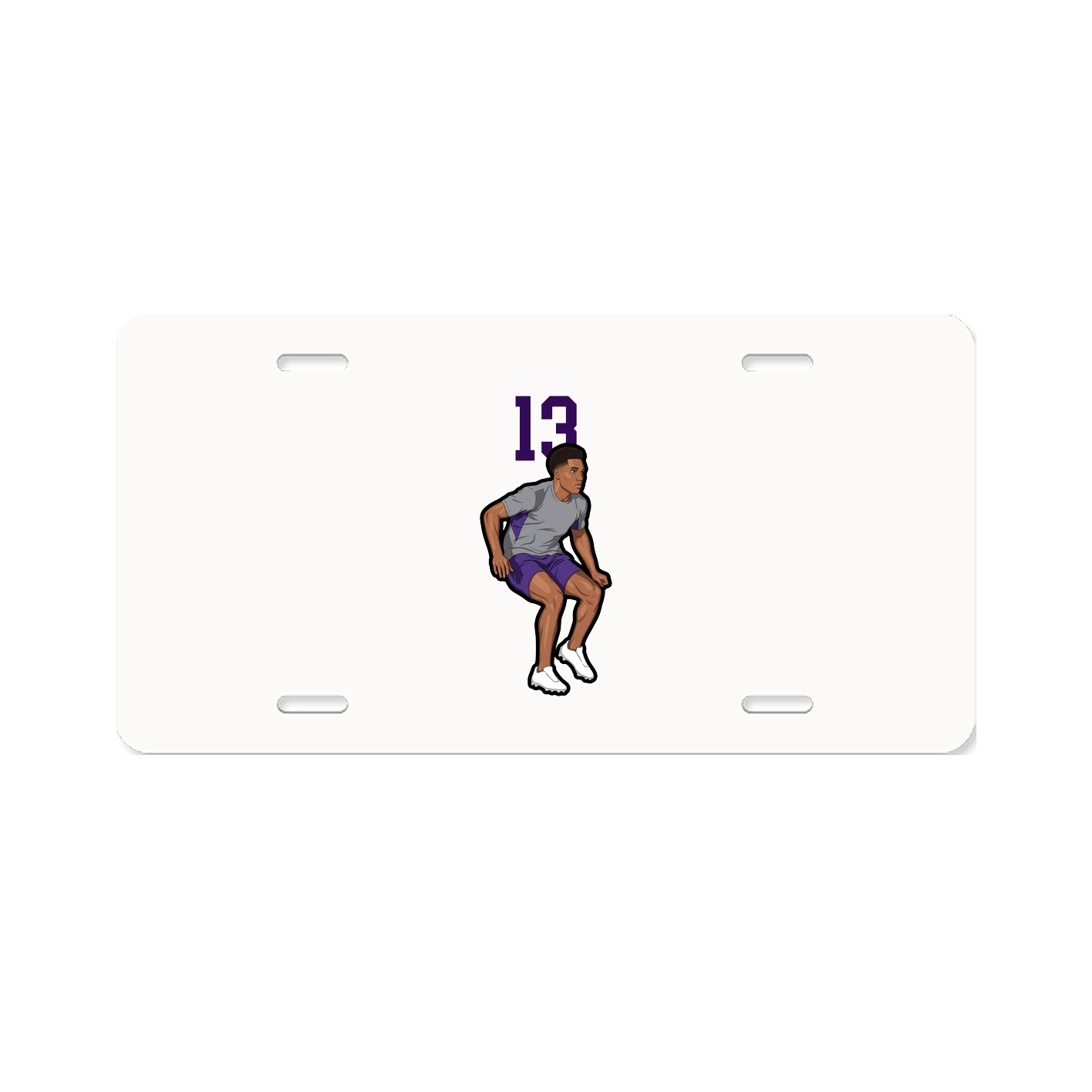 License Plate — Number Top in Classic