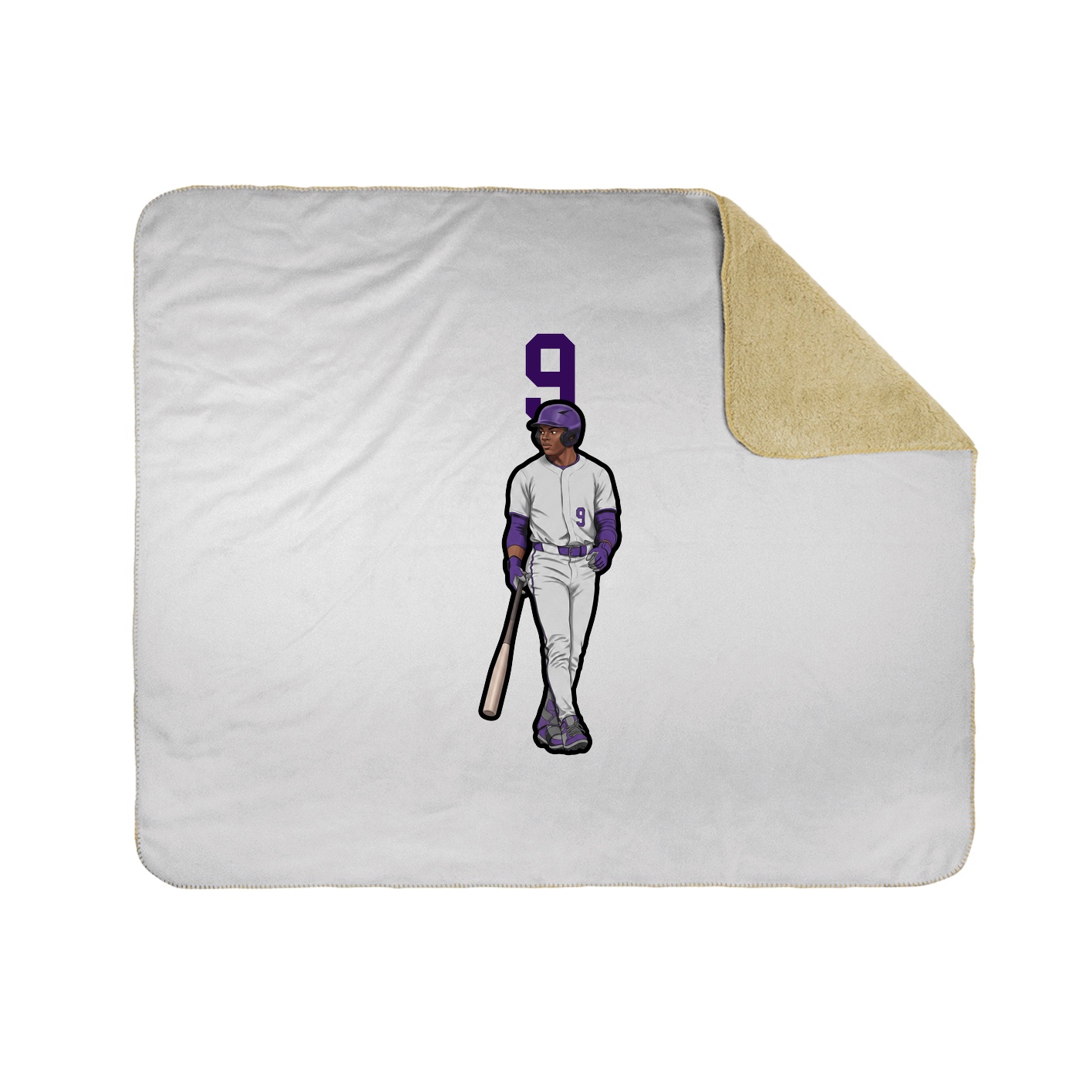 Throw Blanket — Number Top in White