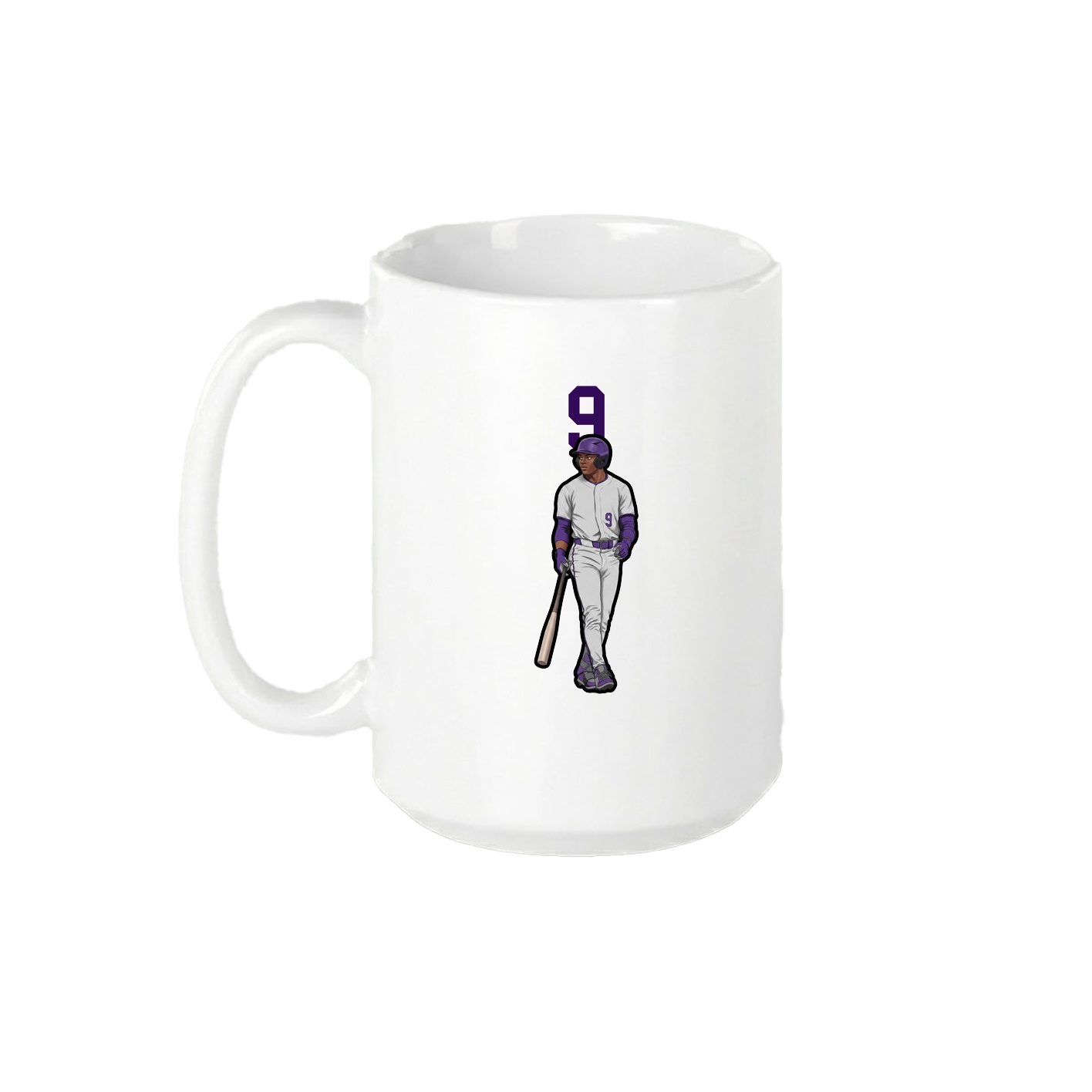 15oz Coffee Mug — Number Top in White