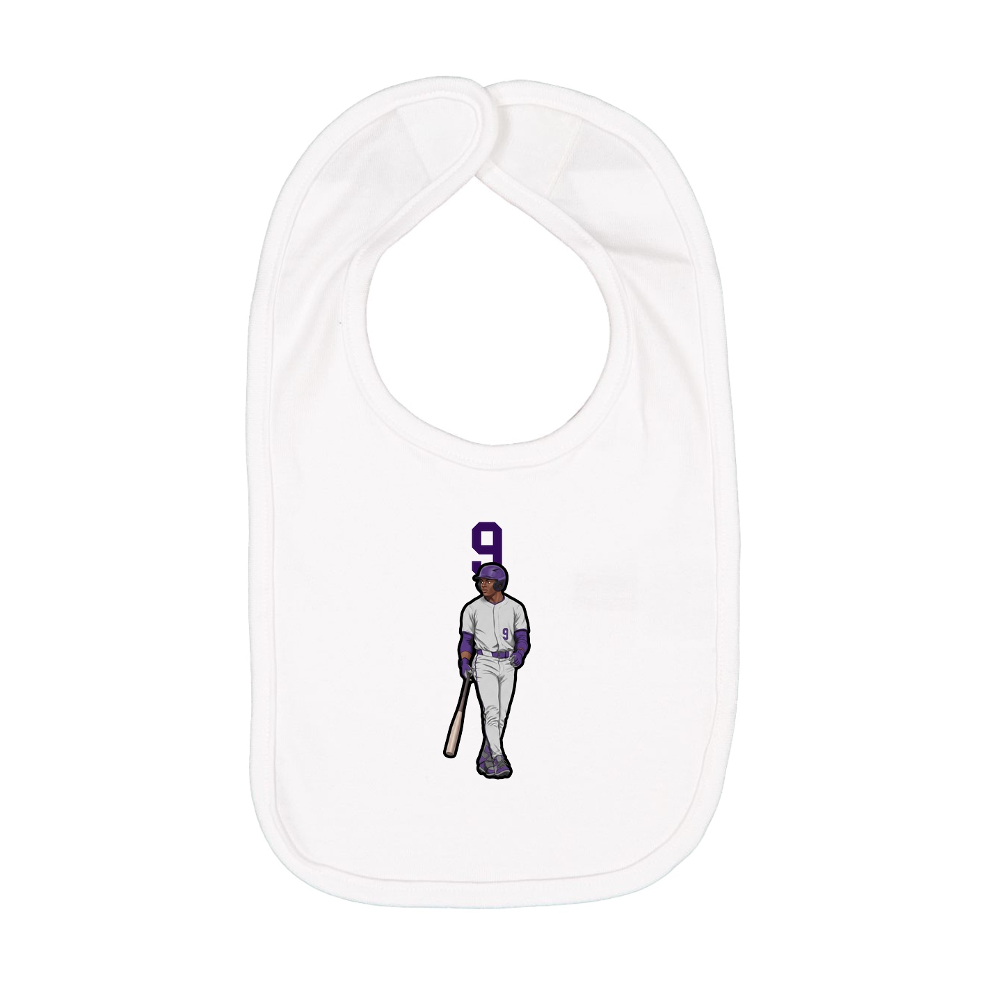 Infant Bib — Number Top in White