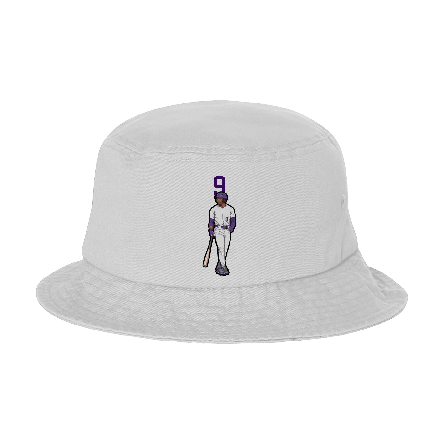 Bucket Cap — Number Top in White