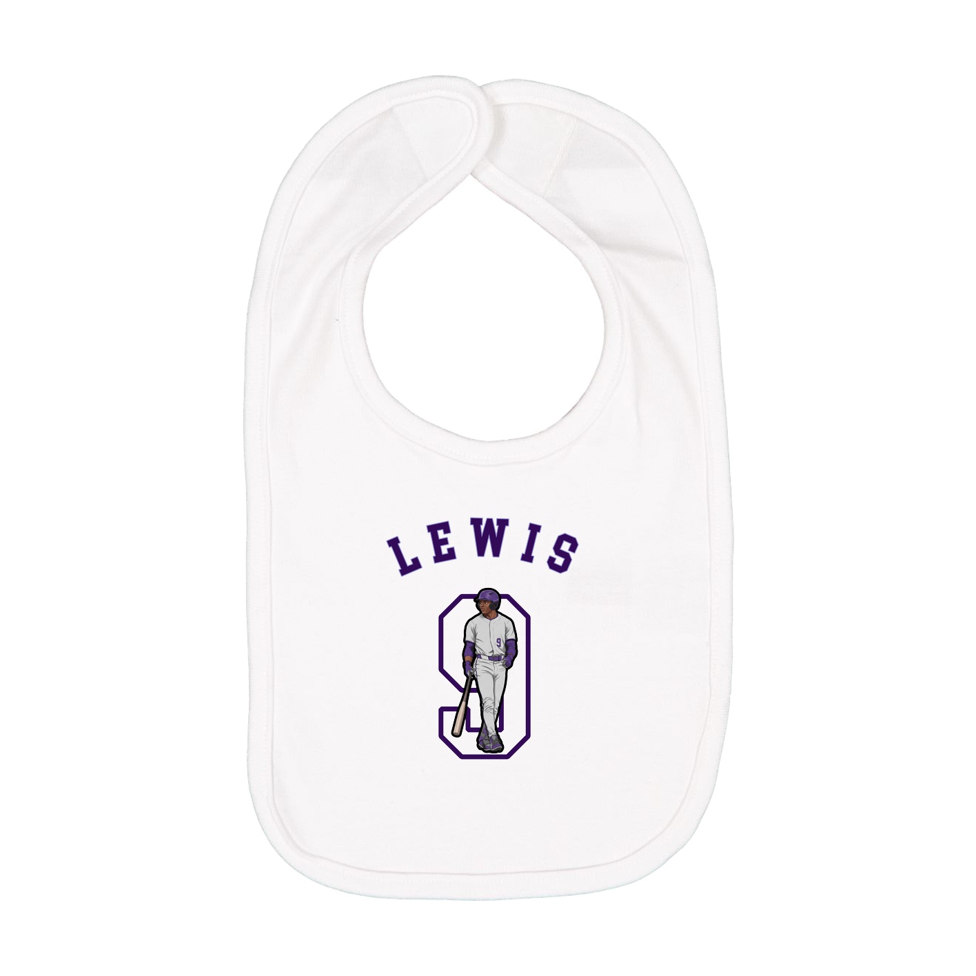 Infant Bib — Shirsey Arch in White