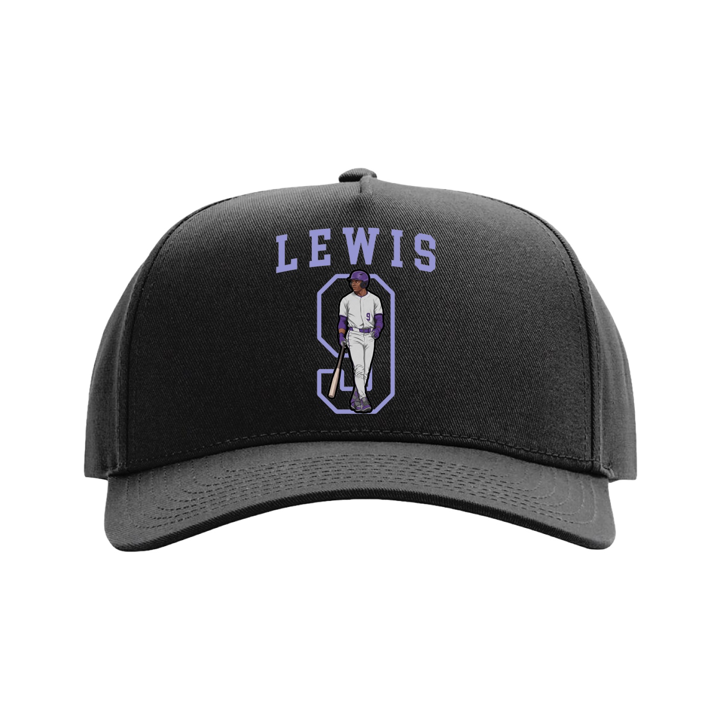 Full Fabric Five-Panel Champ Cap — Shirsey in Black